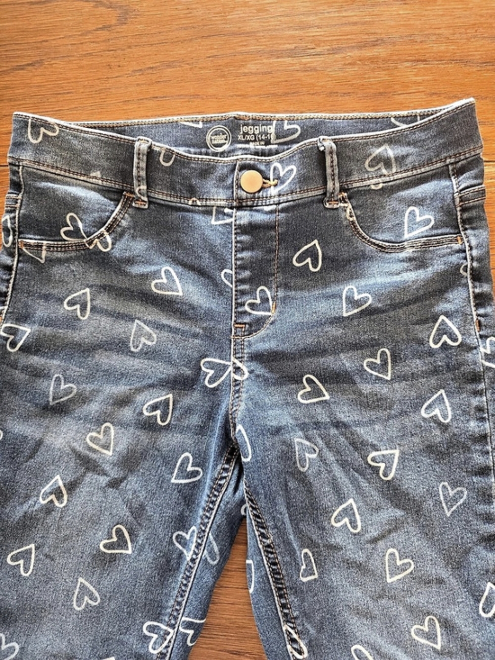 Justice Heart Print Jeans